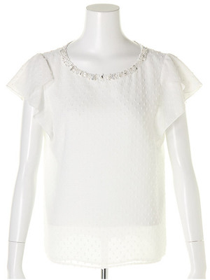 ドットドビーブラウス