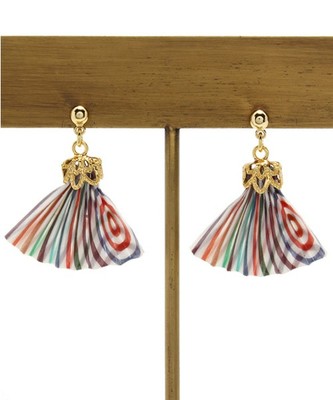 【カヤ】扇波紋ピアス