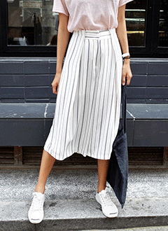 ストライプワイドパンツ