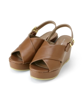 厚底クロスサンダル