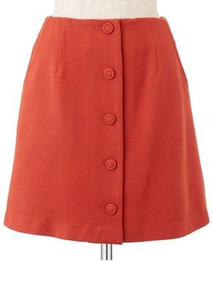 フロントボタンスカート