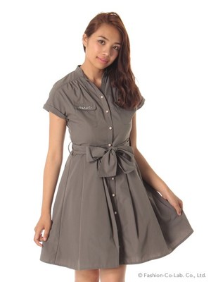 ドロップスタンドカラーワンピース