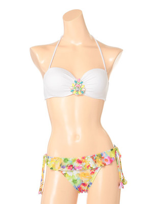 MIX FLOWER/ビジューバンドゥビキニ