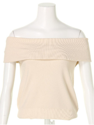 折返しオフショルニット/Mystrada