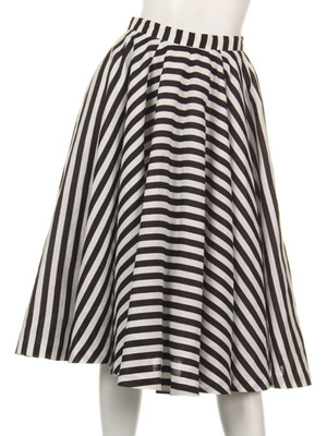 リネンフレアーボーダースカート