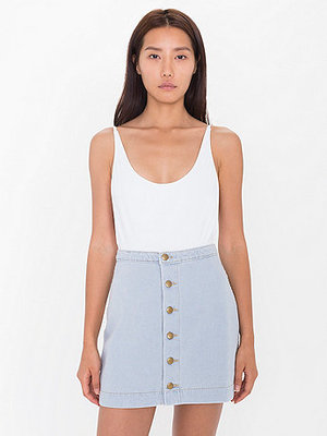 rsadm320 ボタンフロント デニムA-ライン スカート