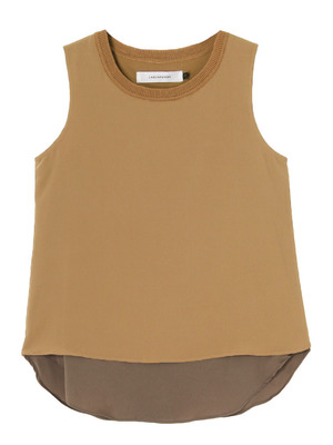 LAGUNAMOON Ribネックシアートップス