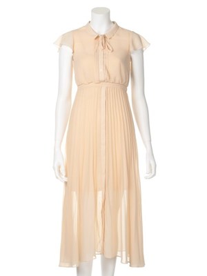 プリーツマキシワンピース