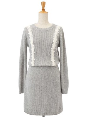 Supreme.La.La. (シュープリーム ララ)  レースツキニットワンピ