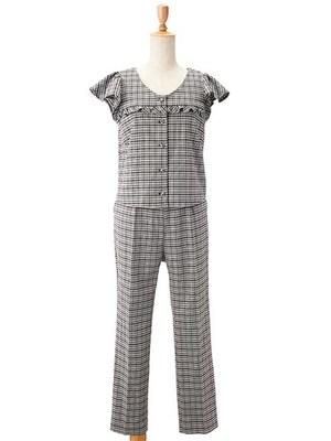 チェックコンビネゾン