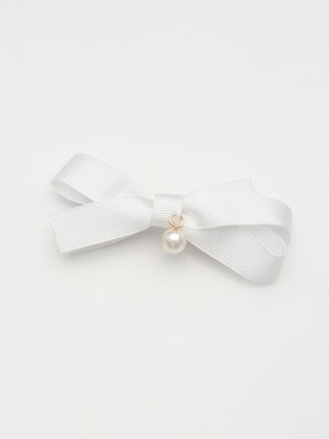 グログランリボンパールバレッタ