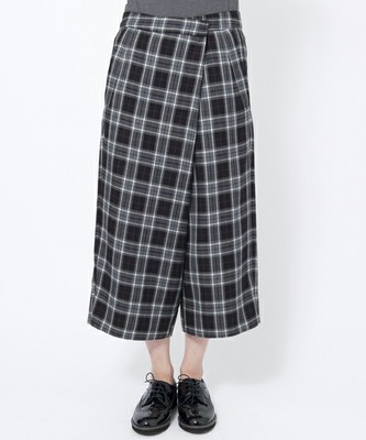 PLAID WRAP PANTS
