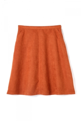 スエードフレアスカート