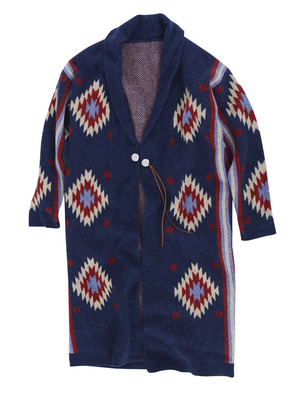 ジャガードネイティブニットガウン