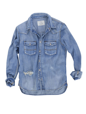 コンチョボタンデニムシャツ