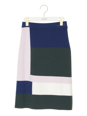 〔emmi atelier〕インターシャスカート