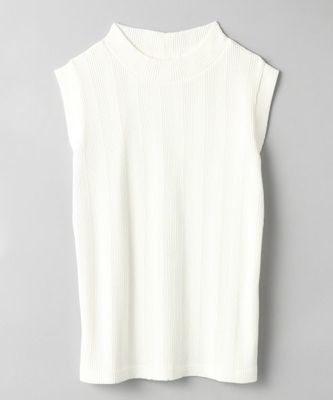 リブハイネックノースリーブ