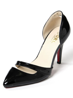 ポインテッドトゥデザインパンプス