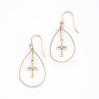 Drophoop & Cross motif pierced
