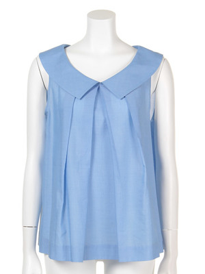 コットンキュプラタックブラウス