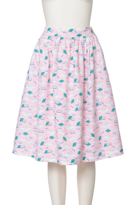 スワン柄スカート