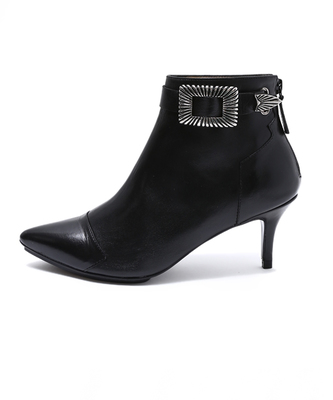 Metal ankle boots
