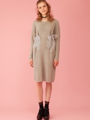 ロングニットワンピース