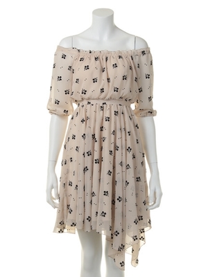 フロッキーオフショルワンピース