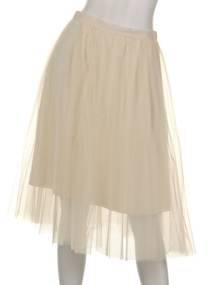 チュールプリーツスカート
