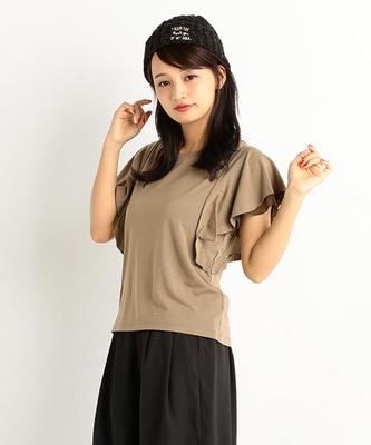 レイヤード袖フリルトップス