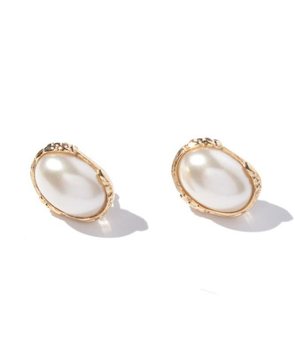 Khaju:アンティークパールモチーフイヤリング