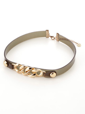 ビニール×チェーンチョーカー