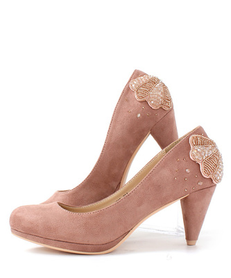 ビーズリボンパンプス