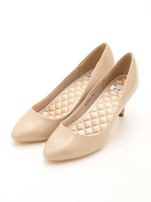 ヒールスモールフラワーポイントパンプス