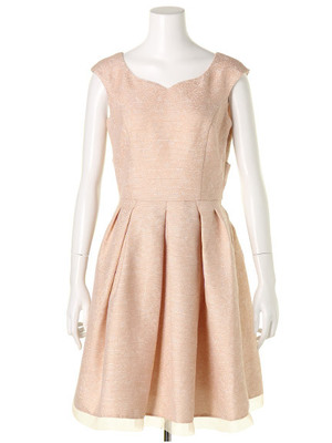 ラメジャガードフレアワンピース