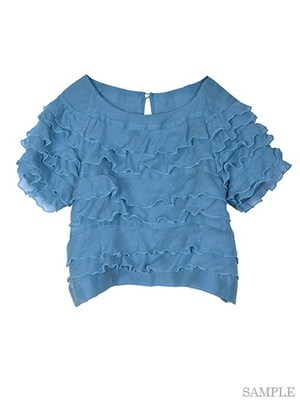 シャンブレーオーガンジーフリルBL