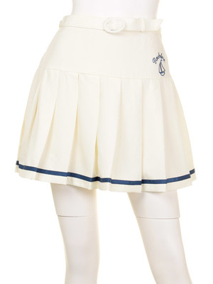 ヨット刺繍プリーツスカート