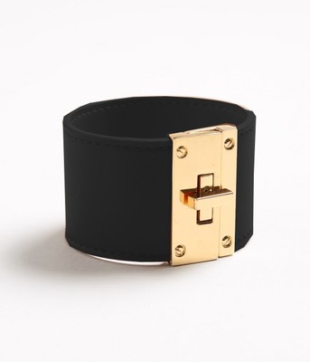 メタルレザー太バングル