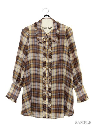 シフォンシャツワンピ