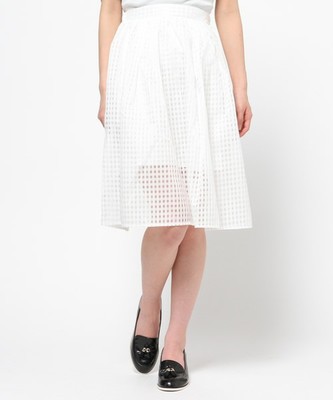 オーガンジーミディスカート