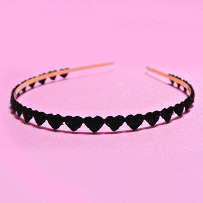 ハートエンブレムカチューシャ／ブラック