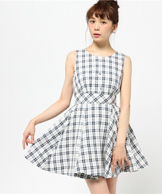 (titty&Co.)ノースリチェックワンピース