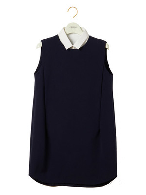 (emmi atelier)カラーノースリワンピース