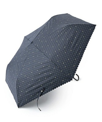 DG82 ドットリボン柄折りたたみ日傘(晴雨兼用）