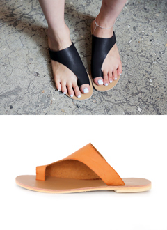 アシンメトリックストラップサンダル・全2色