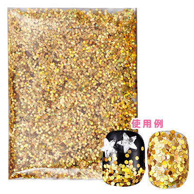  ゴールド オーロラカラー 六角形 ホログラム  