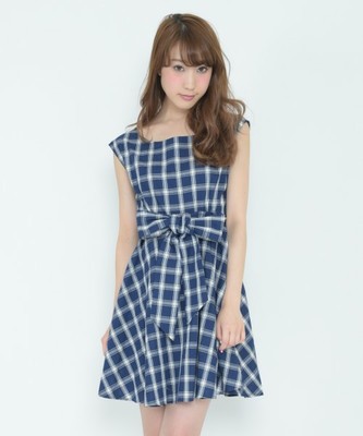 (titty&Co.)チェックリボンワンピース