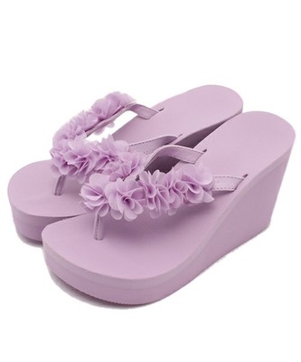 ちびコサージュ 超厚底ビーチサンダル