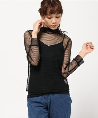 ドット チュール ハイネック