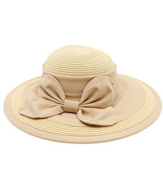 リボンストローハット